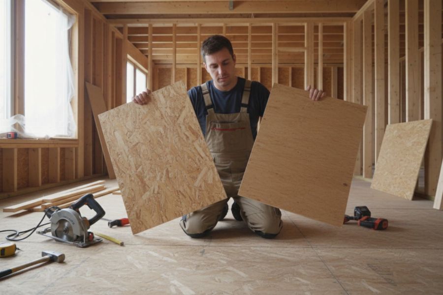 choisir entre panneau OSB et aggloméré pour rénovation de plancher