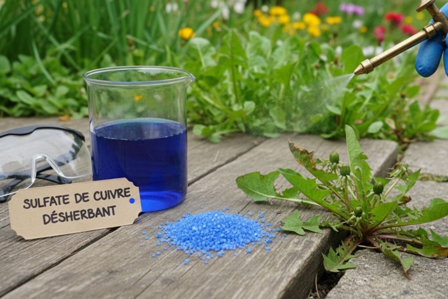 Sulfate de cuivre désherbant